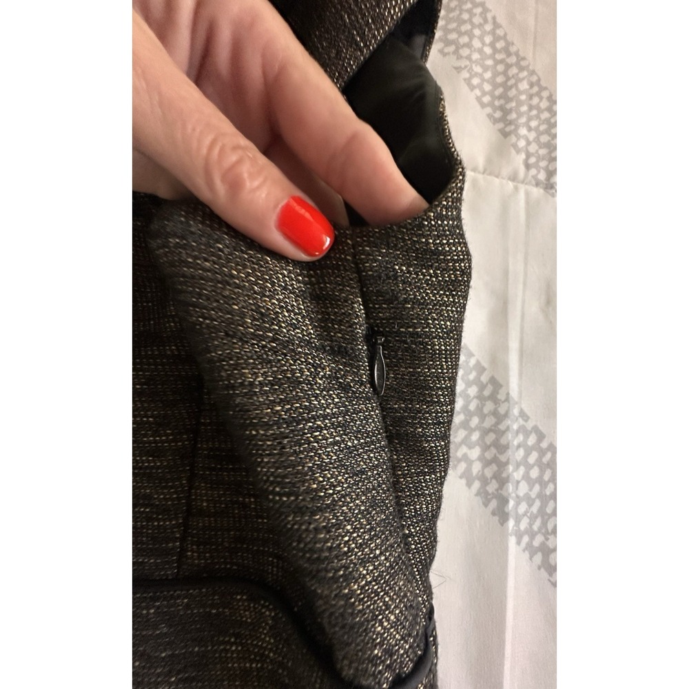JOYO Metallic Gold & Black Tweed Shift Dress Size 38 US 4/6Wool Blend Retro - Picture 7 of 10